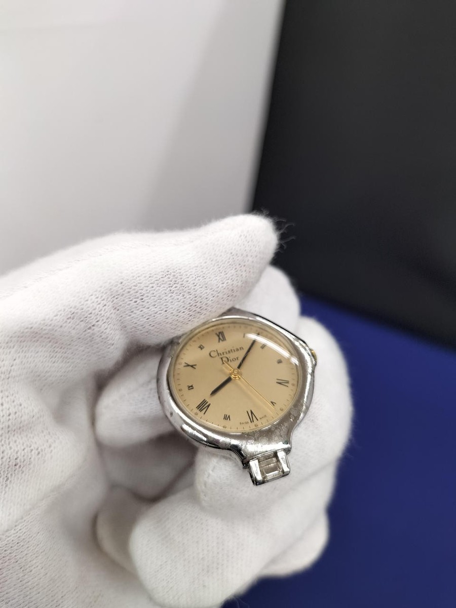 Christian Dior 3007 Quartz Watch Gold & Black 14-185cm for sale