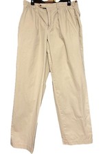 VTG Tommy Hilfiger Men Pants Chino 33x32 Actual 33x31 Khaki Pleated Slacks 2003