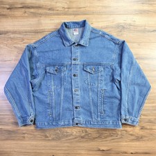 OOIDA Owner Operator Drivers Trucker Jacket Large Blue Made In USA Vintage