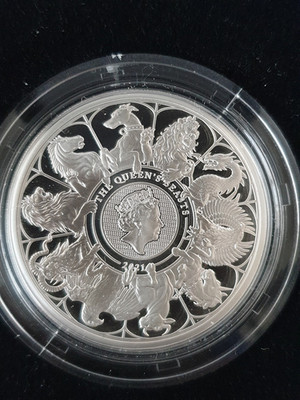 The Queen`s Beasts Completer 2021, limitierte 1 OZ Silbermünze, in Kassette