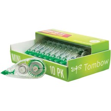 Tombow 68722 Mono Mini Correction Tape, Non-Refillable, Clear Applicator, 0.17"