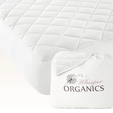 Luxury Quilted Mattress Cover - Exquisite Softness, 100% Organic Cotton, 17-I...