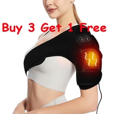 Electric Knee Massager Heated Vibration Joint Brace Therapy Shoulder PainRelief-