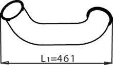 Fits DAF CF 85, XF 105, XF 95 MX265-XE390C silencer Muffler pipe DIN Measure