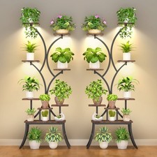 2Pcs Plant Stands with Grow Light 60" Tall Indoor Plant Rack Flower Holder Rack