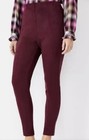 Ann Taylor Ladies Burgundy Faux Suede Slim Pants Size XXS NEW with Tags — photo 1