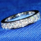 2CT Round Diamond Eternity Band Annniversary Wedding Ring 14K White Gold Finish — photo 1