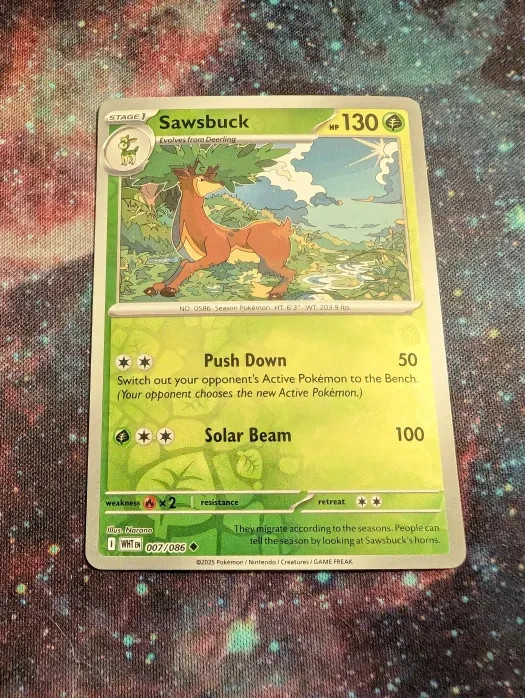 Pokémon TCG Reverse Holo Sawsbuck 7/86