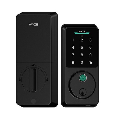 Wyze Auto-Lock Bolt v2, Fingerprint Keyless Entry Smart Lock, AI Black