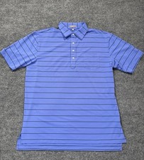 Peter Millar Summer Comfort Polo Shirt Men  s XL Purple/green Short Sleeve