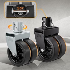 2500lbs Dual 6 Swivel Jack Trailer Caster With Reinforced Bracketspoked Wheels