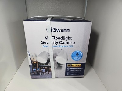 Swann Outdoor Floodlight 4K Security Camera Local Storage & Night