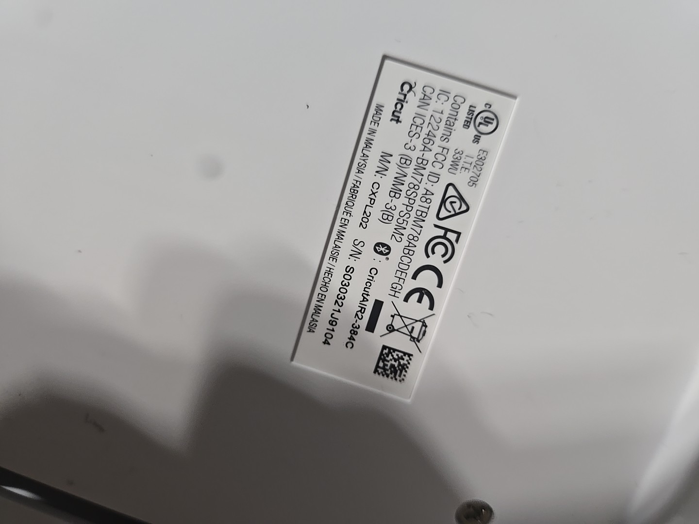 Cricut Explore Air 2 Smart Cutting Machine Only [Tested] With Power Adapter 