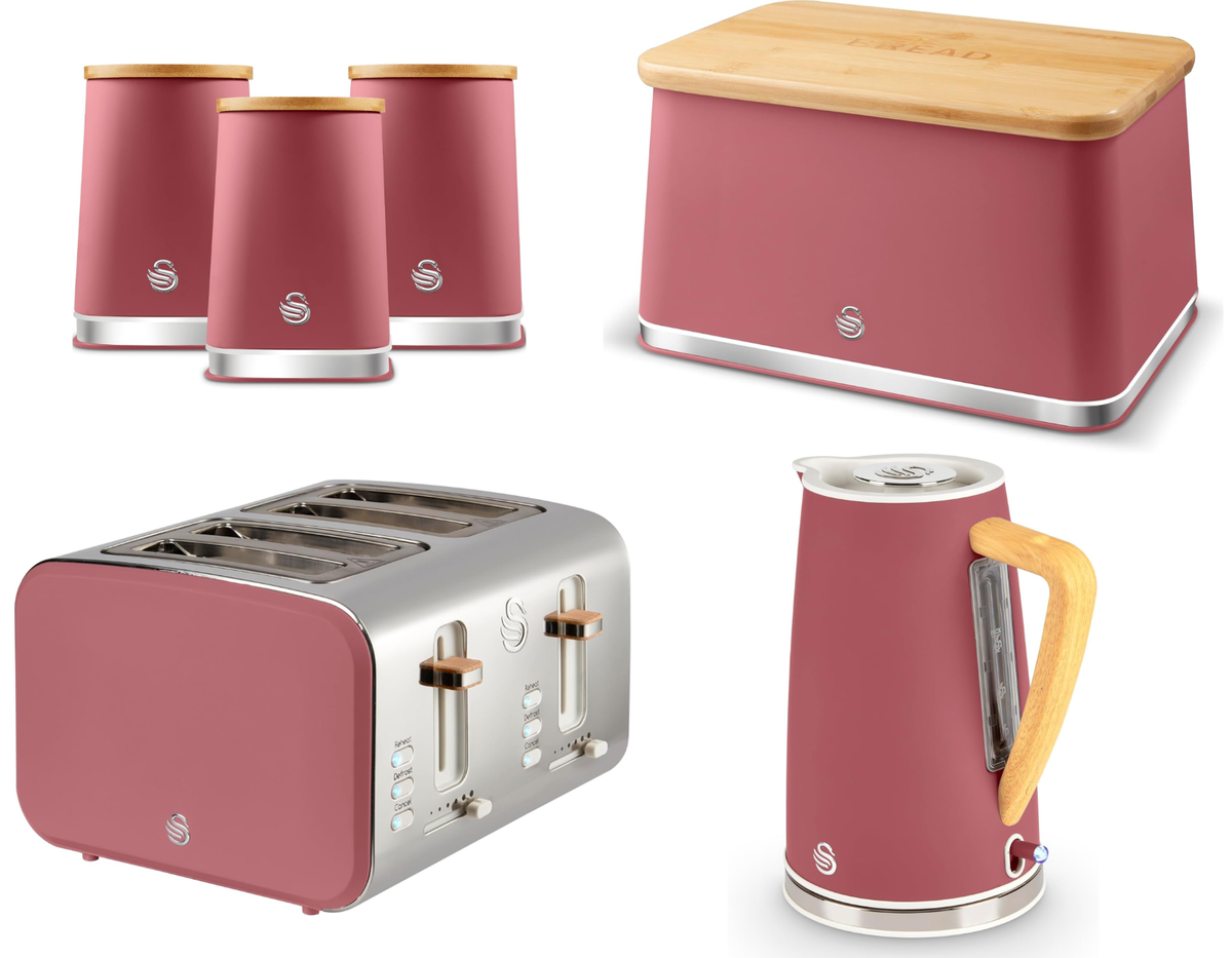 Toaster Kettle Swan Pink Buy Russell Hobbs Eden Raspberry Pink