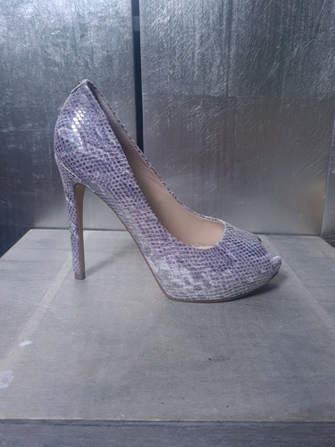 Zapatos de salón GUESS Peeptoes como nuevos talla 39 gris lila tacón alto plataforma 1757 - Imagen 3 de 14