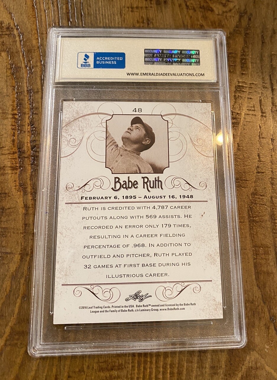 2016 Leaf Babe Ruth Collection - Babe Ruth #48 for sale online | eBay