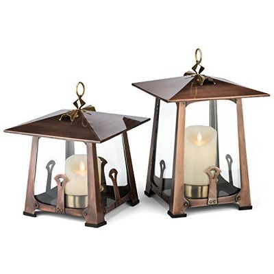 H Potter Craftsman Candle Lantern Decorative Table Top Indoor