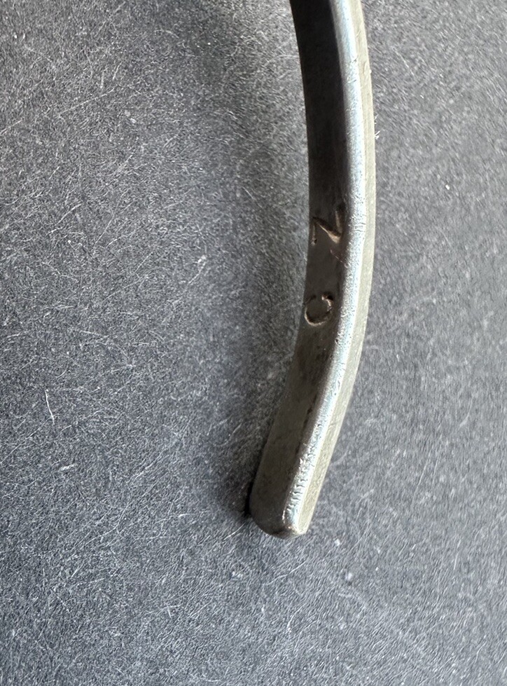 Sterling Silver V Shape Cuff Bangle Signed “C Z” … - image 3