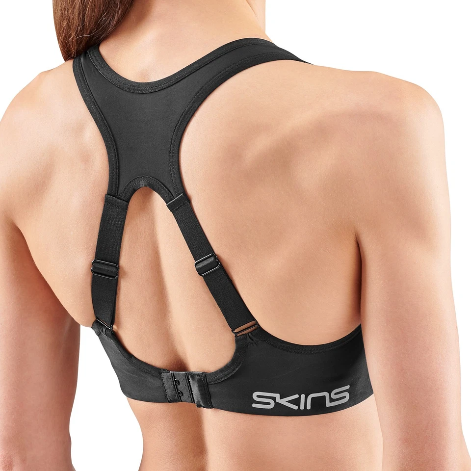 Sutiã Feminino SKINS Compression Series-3 Alto Impacto Pequeno Preto Novo com Etiquetas* - Imagem 3 de 4