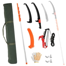 Manual Pole Saw Set for Pruning Palms and Shrubs Extendable,Manual Pole Saw 24ft