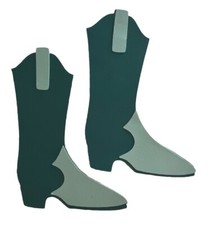 Cowboy Boots Paper Piecing For Scrapbooks, Cards Handmade Blue