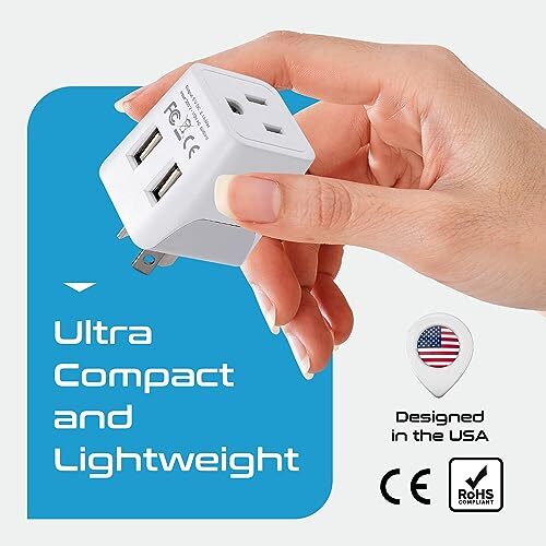 Australia, New Zealand, China Travel Adapter Plug with Dual USB Input