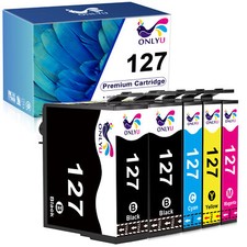 Replacement T127 Ink Cartridges for Epson 127 Fits Workforce WF-3520 WF-3530