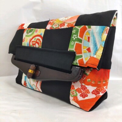 Japanese Kimono, HANDBACK HANDMADE pure silk  Fukuro      OBI ,extreme elegance