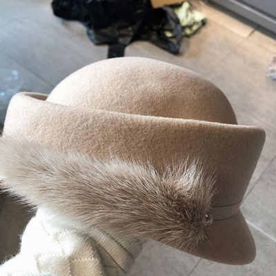 New Women Mink Felt Hat Wool Celebrity Party Decoration  display picture 2