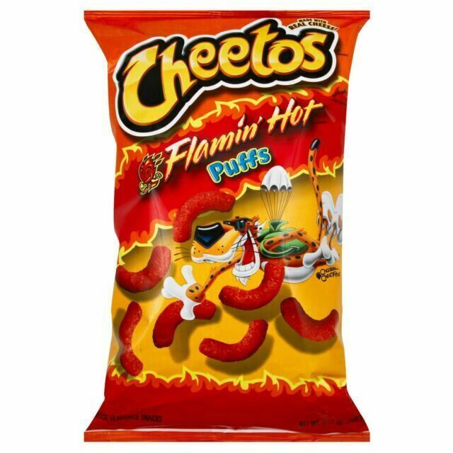 Cheetos Puffs Flamin' Hot Flavored Cheese Flavored Snacks 8 Oz