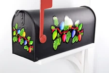 Mailbox Magnet (Partial Cover) Faux Christmas Lights Holiday Decor Mail Box Car