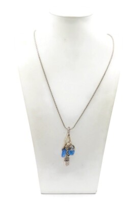 Brighton Necklace Silver Tone Fortune Charm Horseshoe Ladybug 36