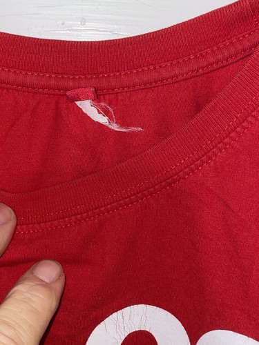 Vintage Wilco Band Tour Merch T-Shirt Herren L rot Schuhe Telefon Kabel - Bild 5 von 9