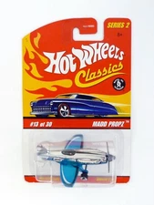 Hot Wheels Madd Propz Classics Series 2 #13 of 30 Blue Die-Cast Plane 2006