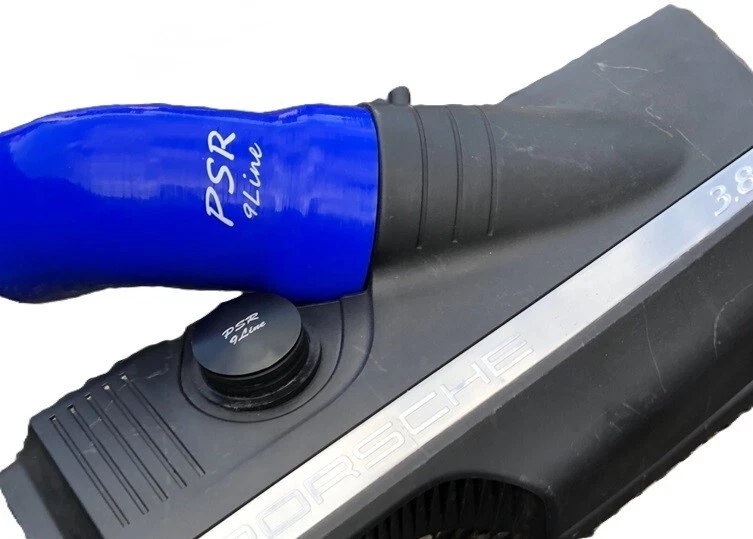Enchufe de modificación de derivación resonador caja de aire Porsche 997 911 y tubo de inducción azul - Imagen 2 de 4