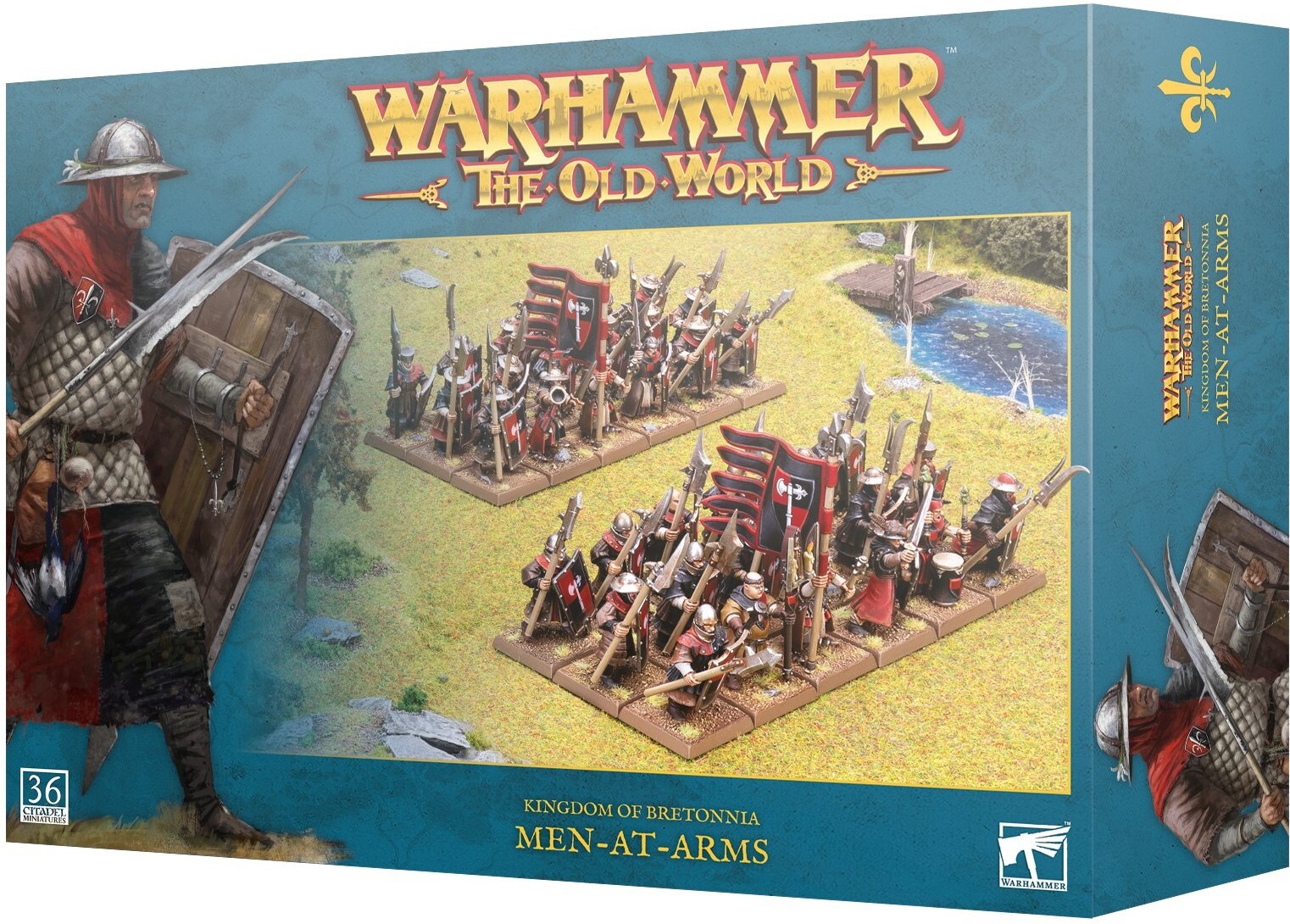 MEN AT ARMS set di miniature KINGDOM OF BRETONNIA warhammer THE OLD WORLD