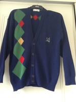 Marks&spencer Navy Blue Golf Cardigan Size Medium/ Large Marks&spencer Navy Blue Golf Cardigan Size Medium/ Large