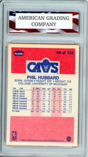 Fleer #46 1986 Roy Hinson AGC 8 quasi nuovo/come nuovo Philadelphia 76ers - Foto 2 di 2