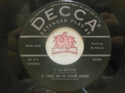 Four Aces   Featuring Al Alberts, 4 Track EP, ED 573, 45 RPM VG (LF)
