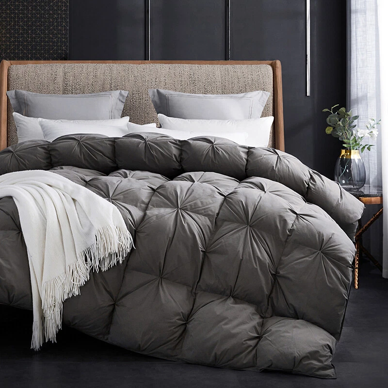 SNOWMAN Goose Down Comforter King Size 1200 TC 100 Cotton Soft Warm Duvet