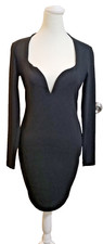 Nookie Madonna Long Sleeve Dress NWOT Med M Black Bodycon
