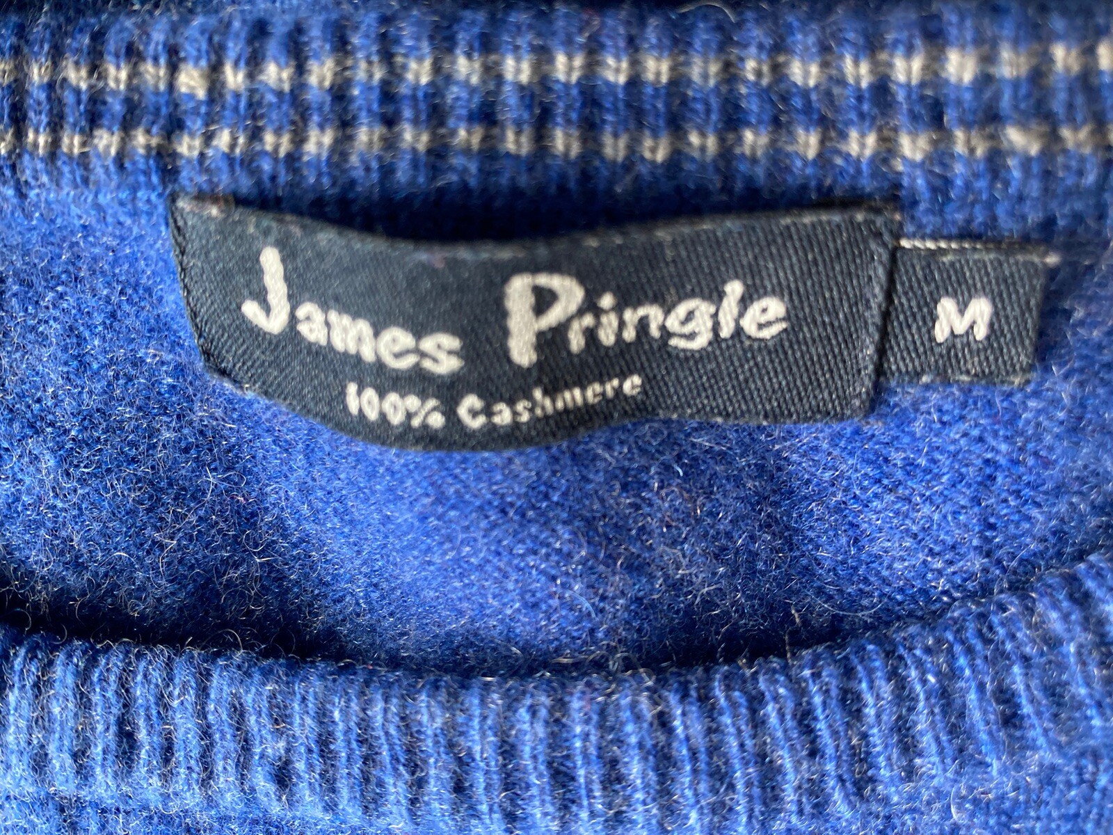 James Pringle Blue Cashmere sweater Size M 40/42? eBay