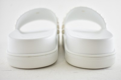 Christian Louboutin Men Pool Fun Flat White AB Satin 