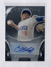 C.J. EDWARDS 2013 BOWMAN STERLING AUTO ROOKIE RC CUBS
