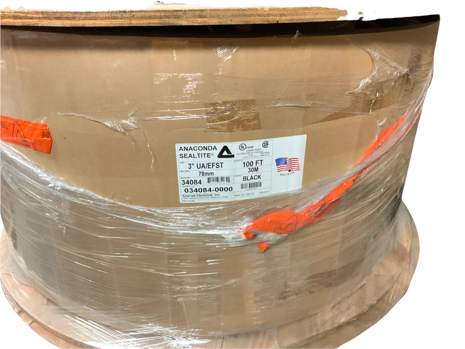 34084 ANACONDA SEALTITE 100 FT 3" UA/EFS CONDUCTO DE METAL FLEXIBLE HERMÉTICO A LÍQUIDOS 3TA1 Foto 3 de 3
