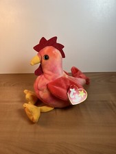 TY 1996 Retired Beanie Baby - STRUT the Rooster, Vintage Beanie Babies, w/Tags