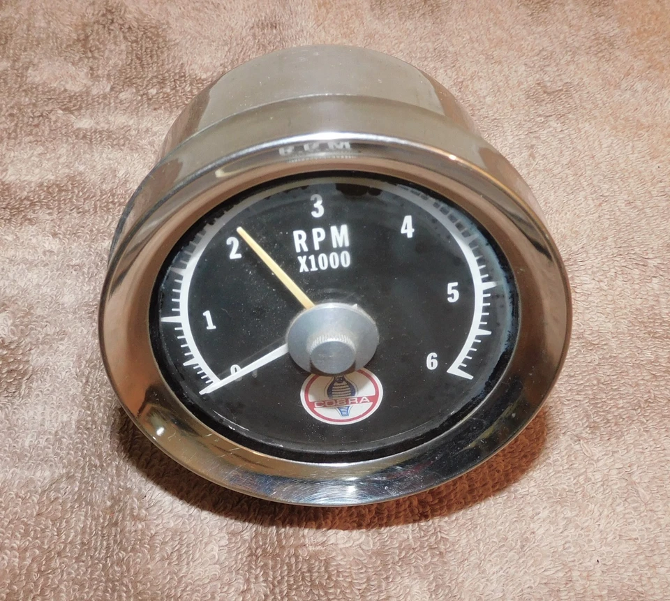 Ford Mustang Shelby 1966 1967 68 accesorio original 6 k 6000 rpm tacómetro de tacómetro cobra Foto 3 de 4