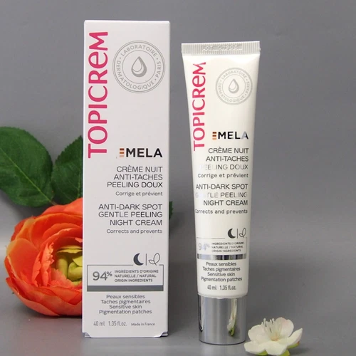Topicrem MELA Anti-Dark Spot Gentle Peeling Night Cream 40ml/1.35oz Exp 06/2028