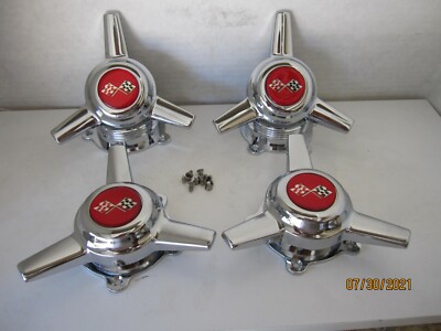 4 AMERICAN RACING TORQ THRUST II VN 515 VN615 3 BAR SPINNERS CAPS ...