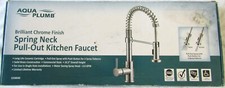 Aqua Plumb Spring Neck Pull-Out Kitchen Faucet Chrome Fininsh.